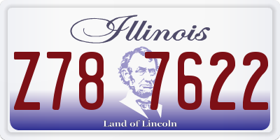 IL license plate Z787622