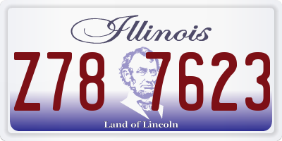 IL license plate Z787623