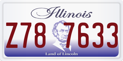IL license plate Z787633
