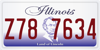 IL license plate Z787634