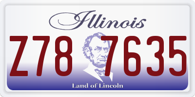 IL license plate Z787635