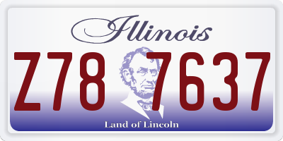 IL license plate Z787637