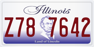 IL license plate Z787642