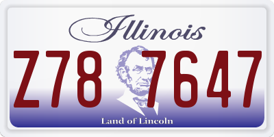 IL license plate Z787647