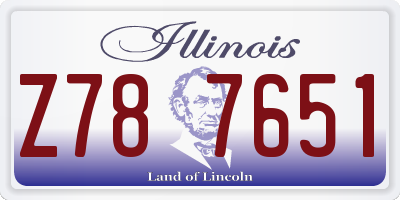 IL license plate Z787651