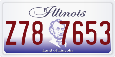 IL license plate Z787653