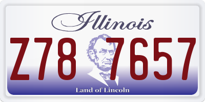 IL license plate Z787657