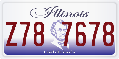 IL license plate Z787678