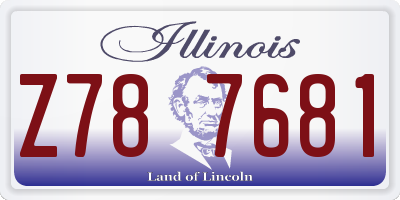 IL license plate Z787681
