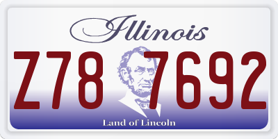 IL license plate Z787692