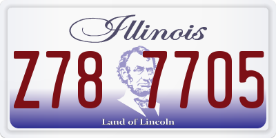 IL license plate Z787705