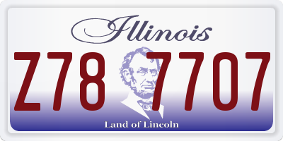 IL license plate Z787707