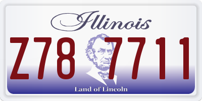 IL license plate Z787711