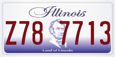 IL license plate Z787713