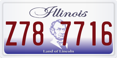 IL license plate Z787716