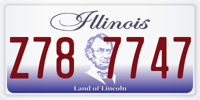IL license plate Z787747