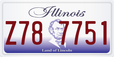 IL license plate Z787751