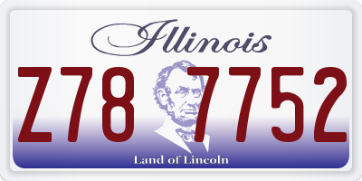 IL license plate Z787752