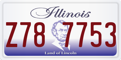 IL license plate Z787753