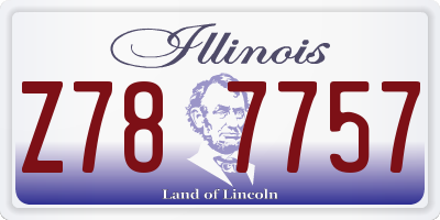 IL license plate Z787757