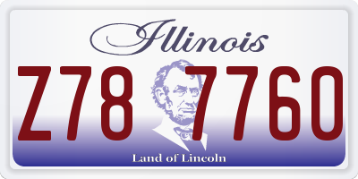 IL license plate Z787760