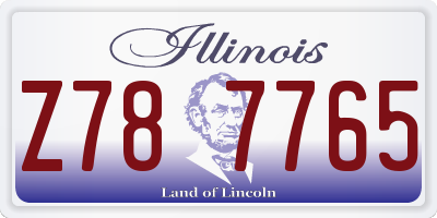 IL license plate Z787765