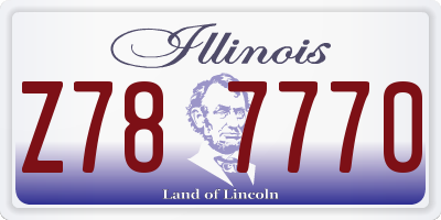 IL license plate Z787770