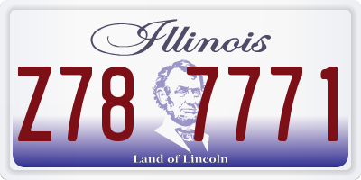 IL license plate Z787771