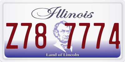 IL license plate Z787774