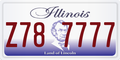 IL license plate Z787777