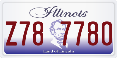 IL license plate Z787780