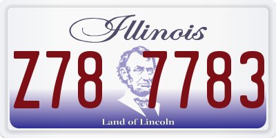 IL license plate Z787783