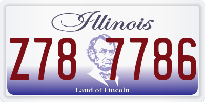 IL license plate Z787786