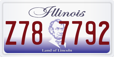 IL license plate Z787792