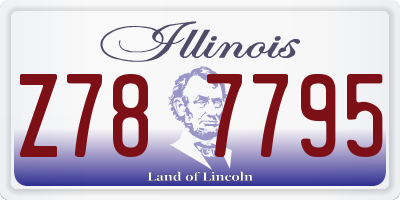 IL license plate Z787795