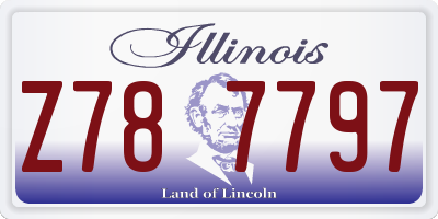 IL license plate Z787797