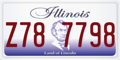 IL license plate Z787798