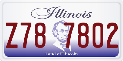 IL license plate Z787802