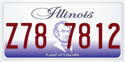 IL license plate Z787812