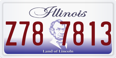 IL license plate Z787813