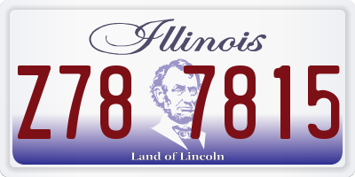IL license plate Z787815