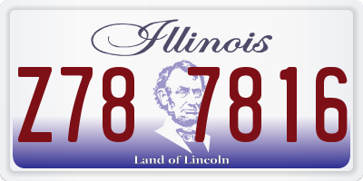 IL license plate Z787816