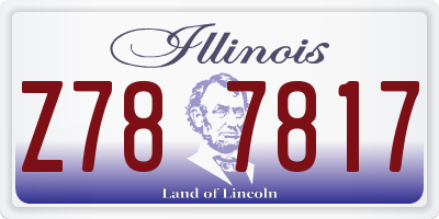 IL license plate Z787817