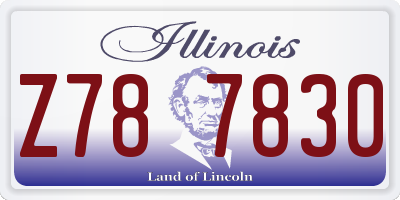 IL license plate Z787830