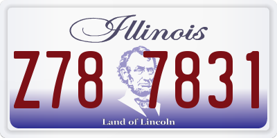 IL license plate Z787831