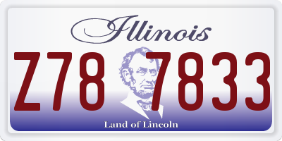 IL license plate Z787833