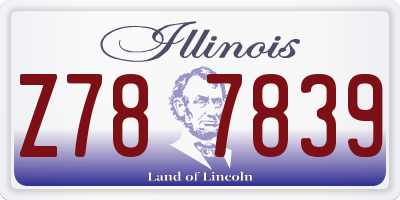 IL license plate Z787839