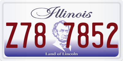 IL license plate Z787852