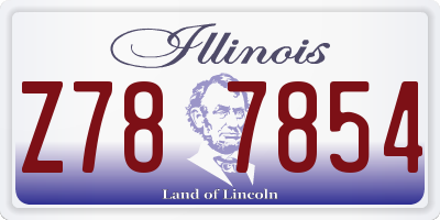 IL license plate Z787854