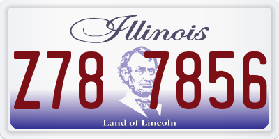 IL license plate Z787856